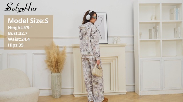 Amazon.com: SOLY HUX Women's 2 Piece Outfits Camo Hoodie and